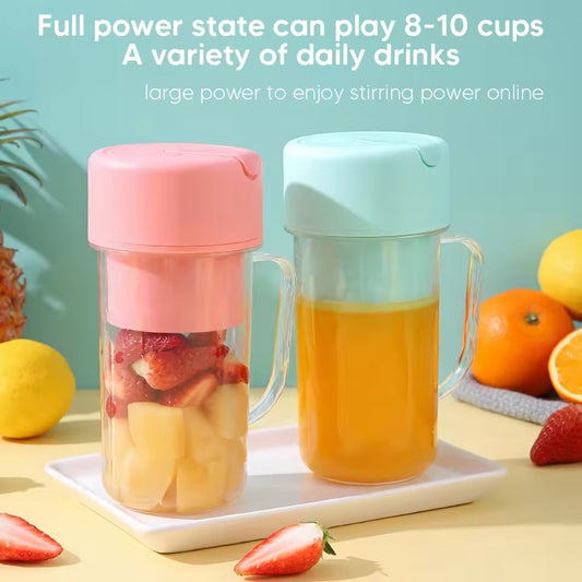 Professional Mini Juicer – Portable Blender & Smoothie Maker with Built-In Straw
