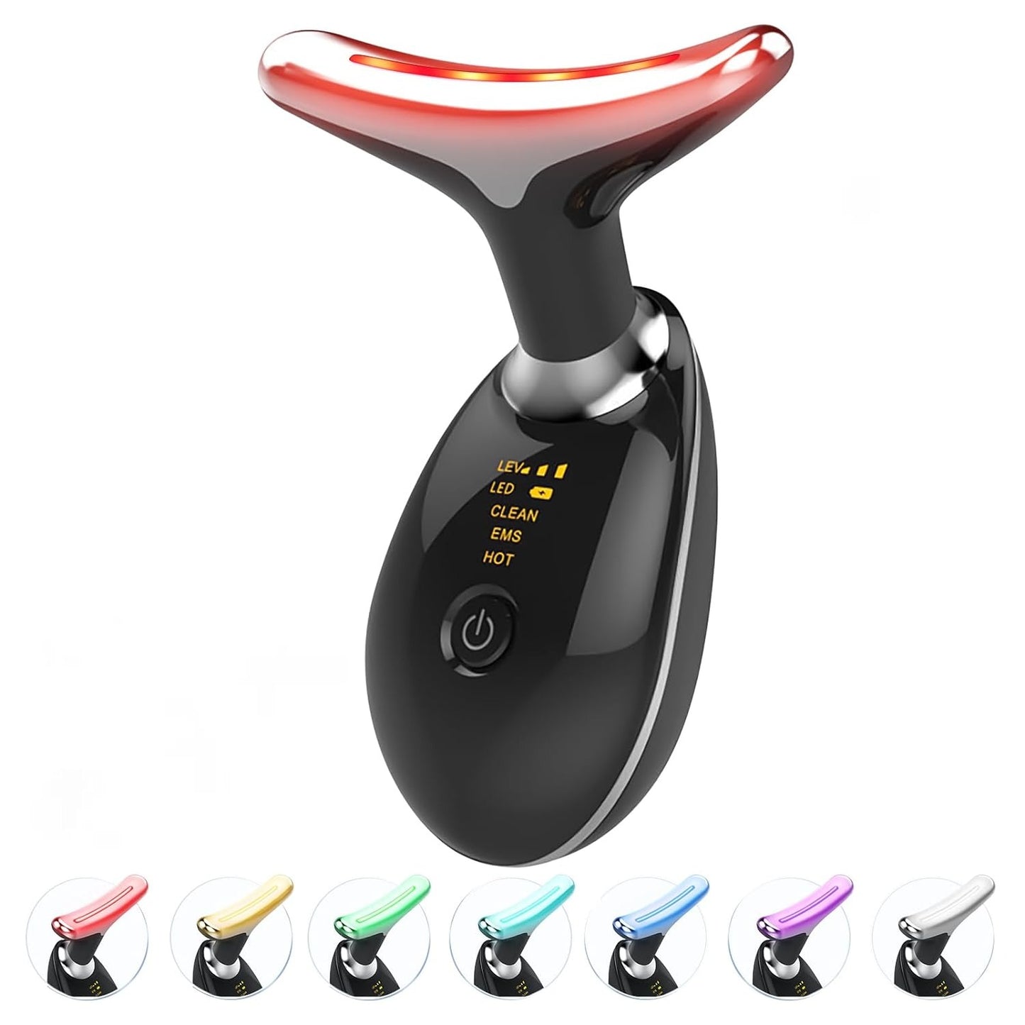 EMS Face Lifting Massager with Red Light Therapy | Facial, Neck & Eye Microcurrent Vibrating Massage Tool